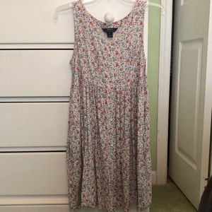 Red, white, and blue floral Ralph Lauren dress